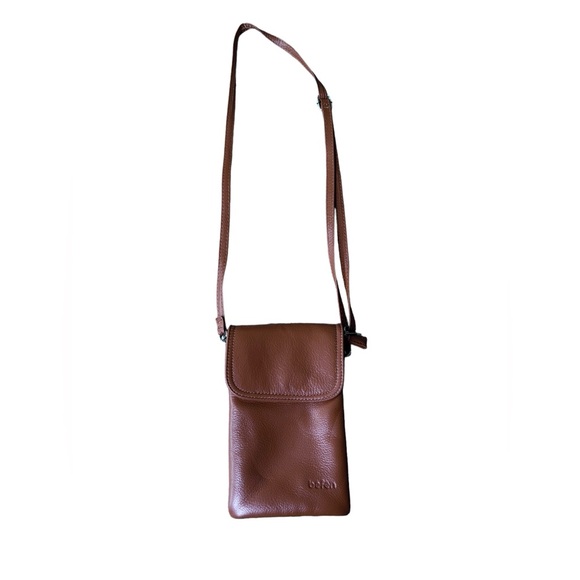 Befen Small Brown Leather Crossbody - Picture 1 of 6
